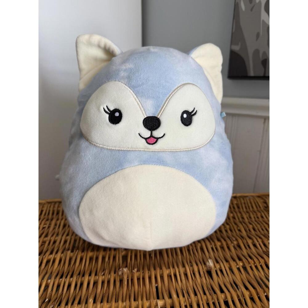 Squishmallows Fletcher the Fox 11” Plush Blue & White Kellytoy, Collectible
